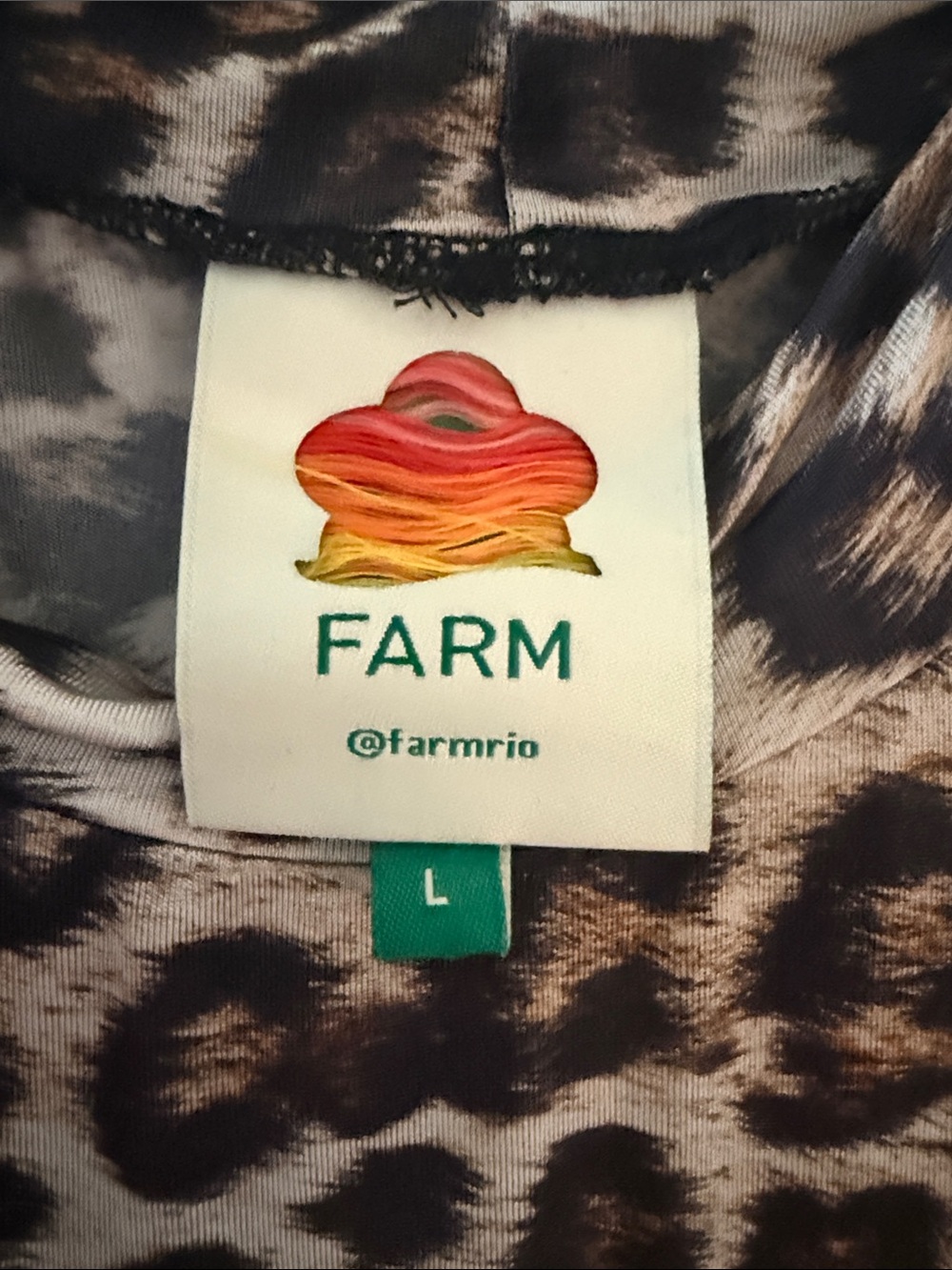 FARM Rio Leopard Print Mock Neck Top - Picture 2 of 3